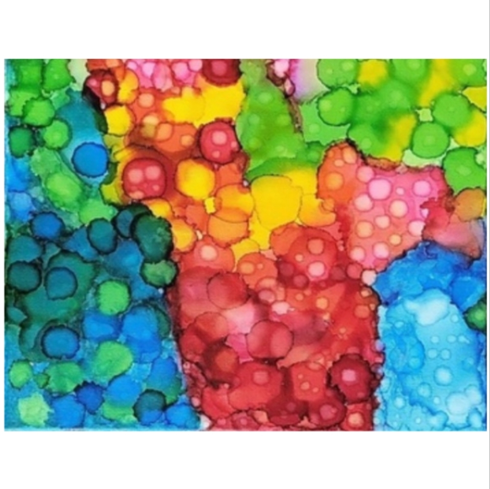 Hand Crafted Abstract Design 11x14 Inches Canvas Painting - Picture 3 of 4